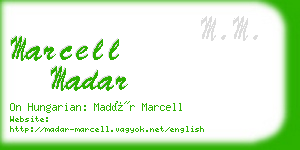 marcell madar business card